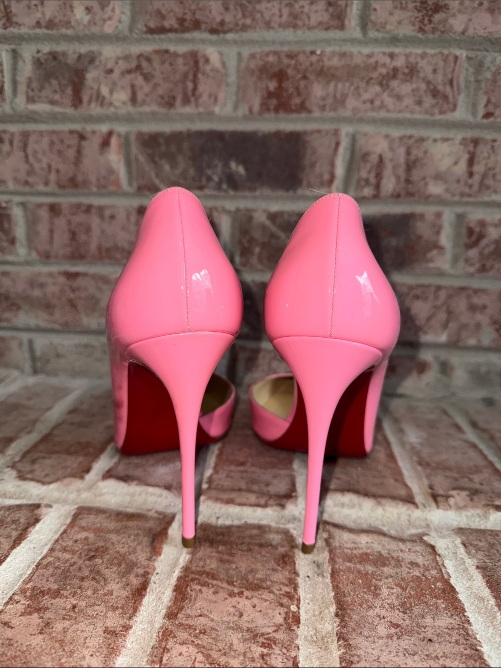 Christian Louboutin Hot Pink Patent Pointed-Toe Stiletto Pumps size 41.5 - Picture 8 of 12